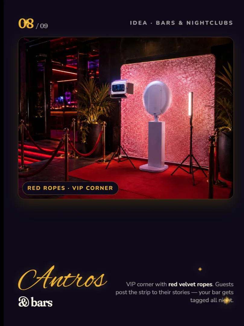 Bars & nightclubs — mirror photo booth