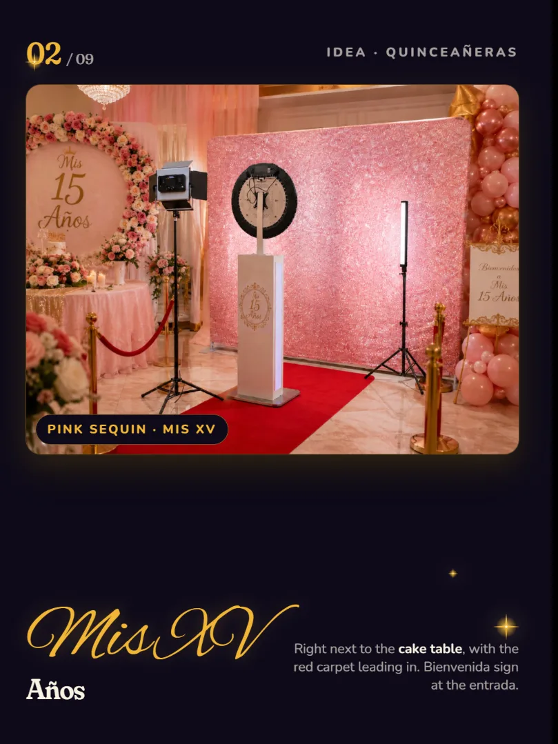 Quinceañeras — mirror photo booth