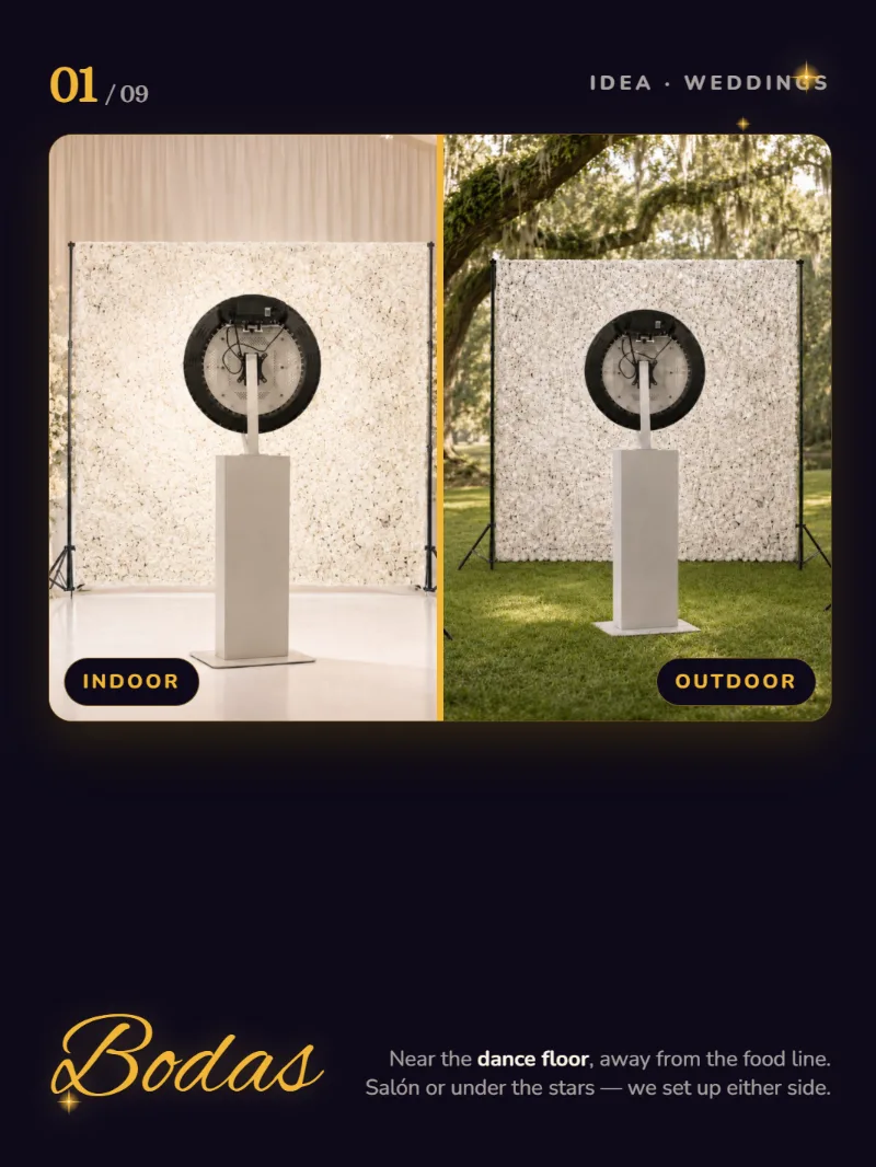 Weddings — mirror photo booth